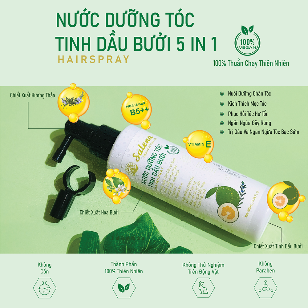 Nuoc Duong Toc Tinh Dau Buoi Salena