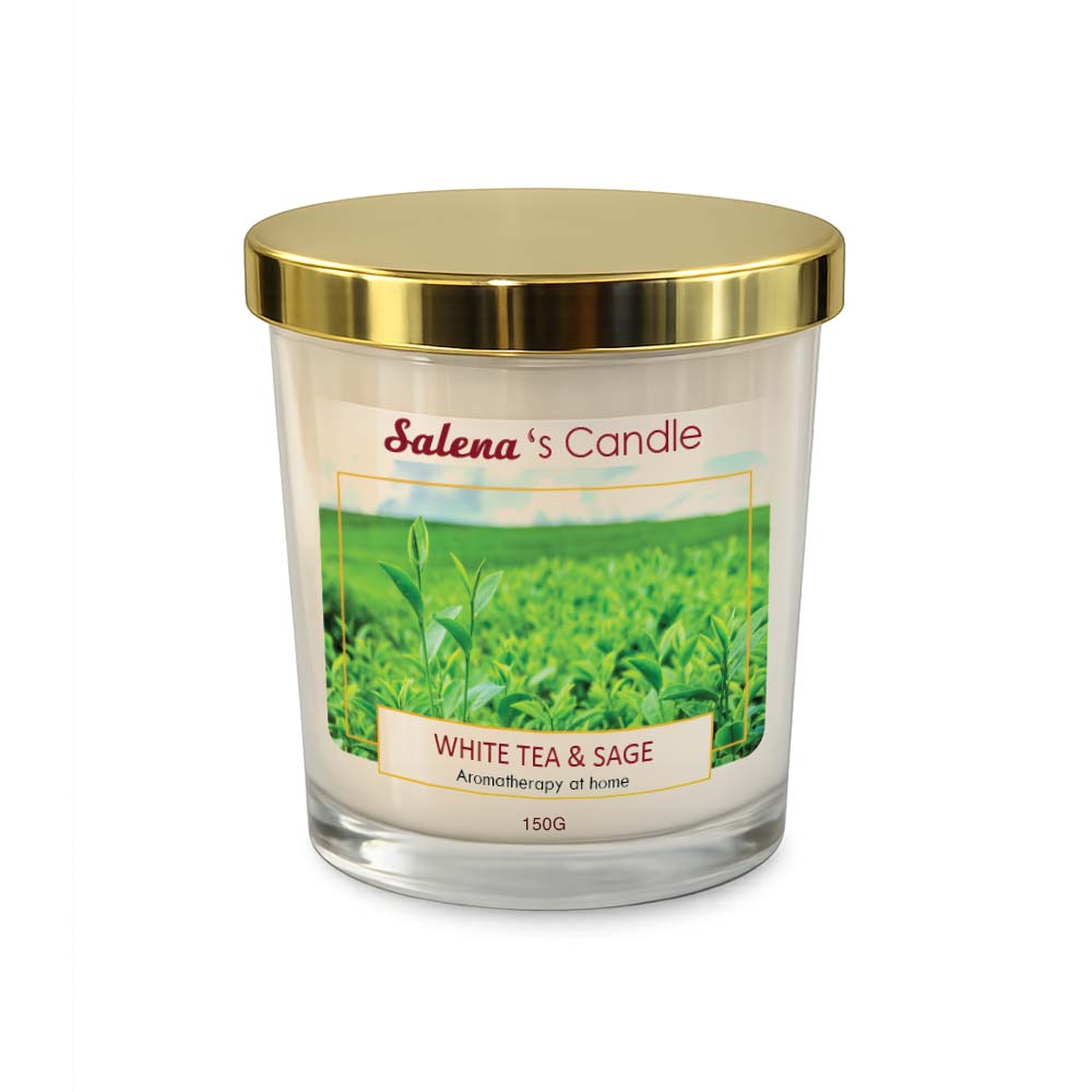 Nến Thơm White Tea & Sage 150G Salena